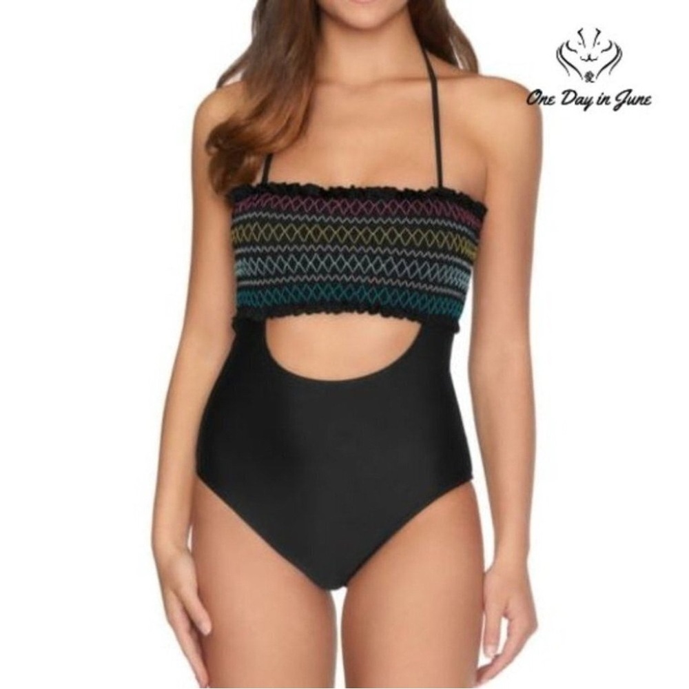 OBlack Multicolor Swimsuit one piece